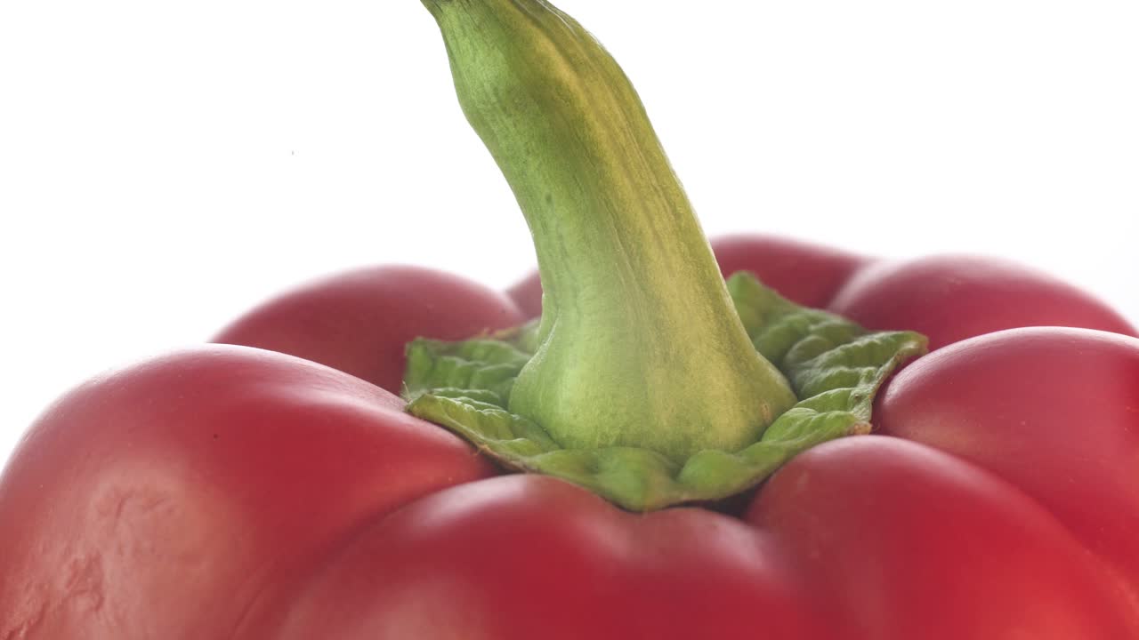 primer plano de un pimiento rojo