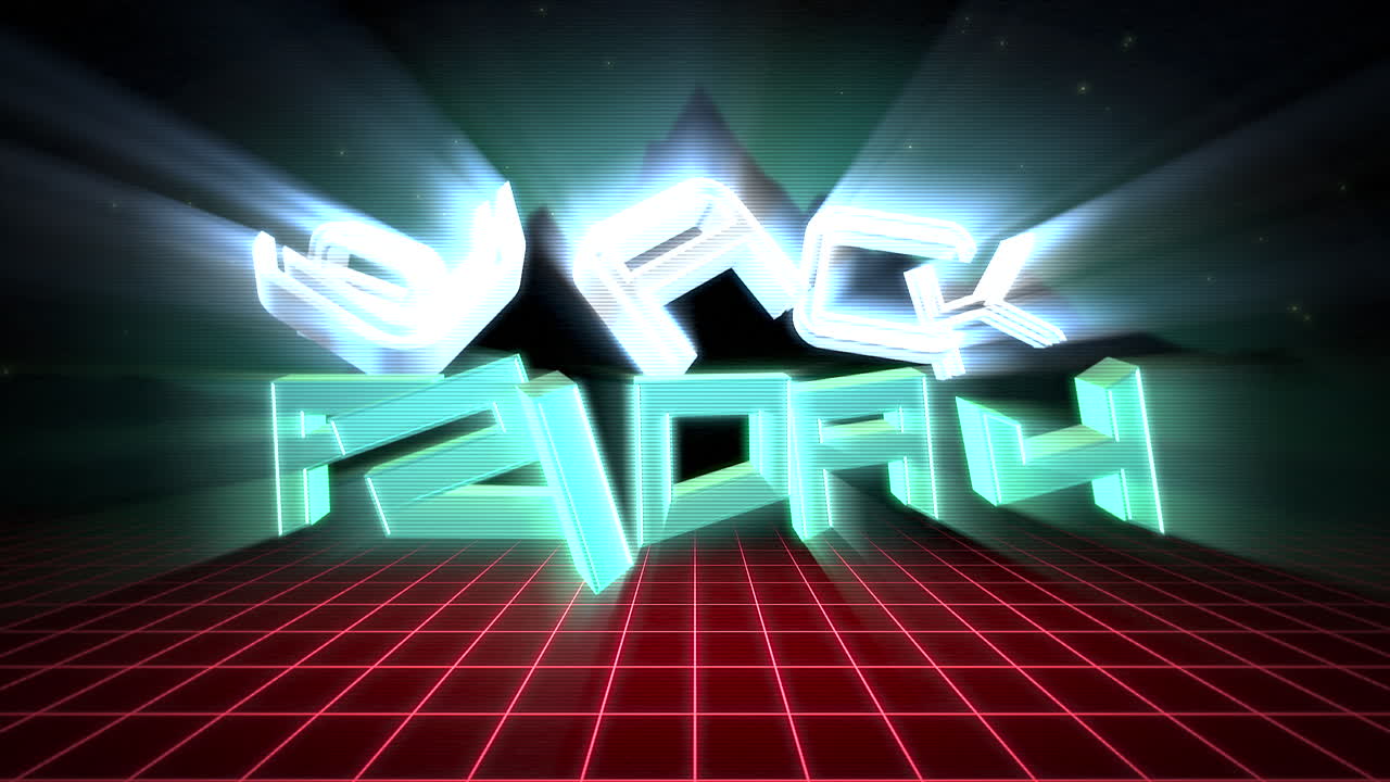 애니메이션 소개 텍스트 검은 금요일과 빨간색 격자 및 산 복고풍 배경