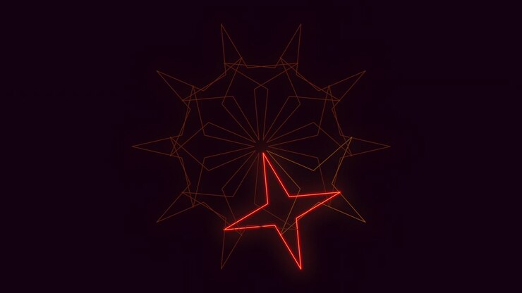 Red stars pattern on black gradient