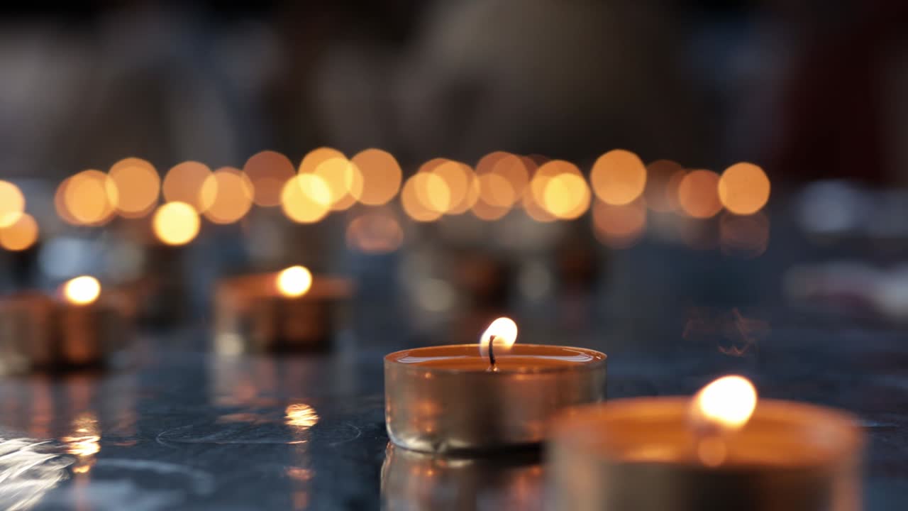 Lit candles for the Jewish holiday.
