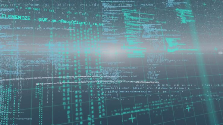 Animation of data processing over grind
