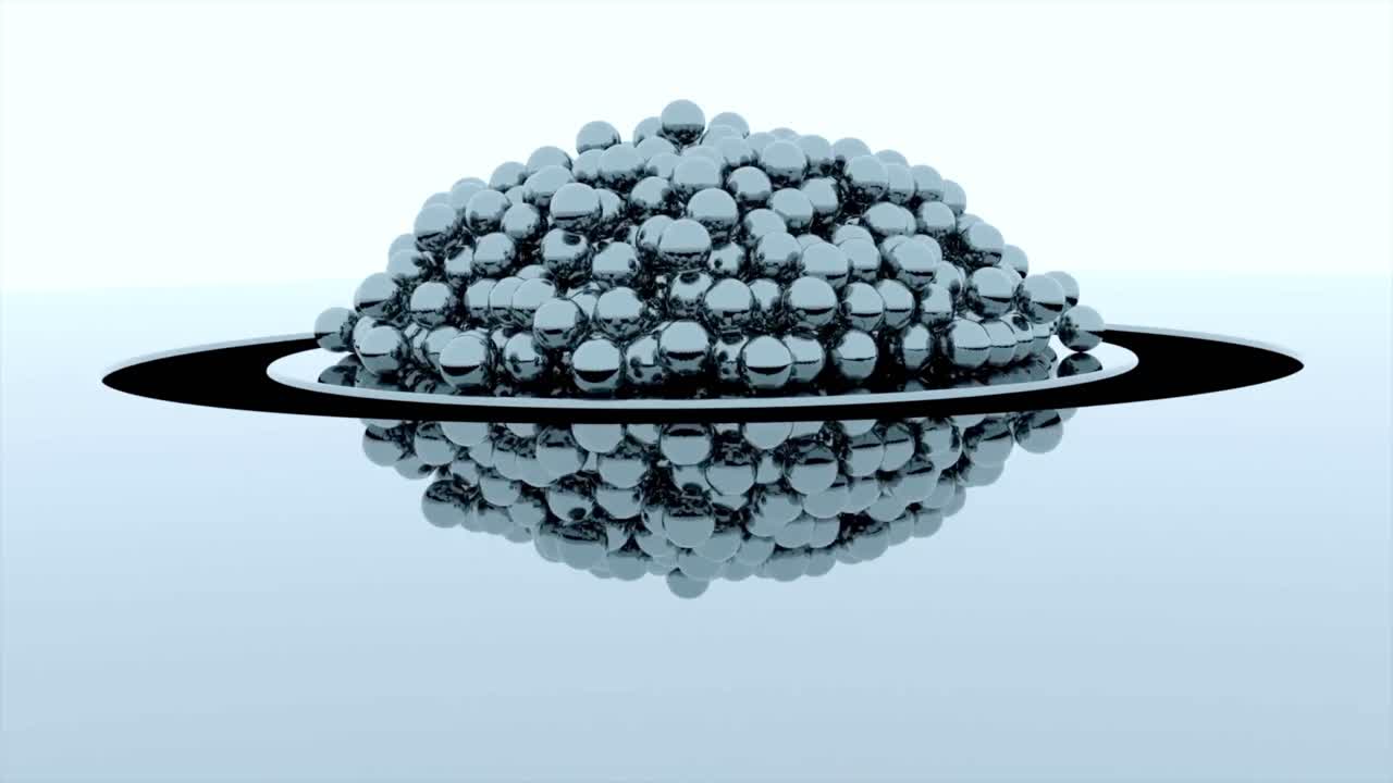 металлические сферы в 3d-рендере