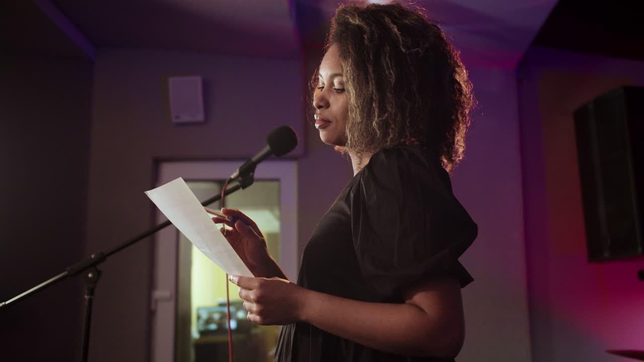 Singer in the studio