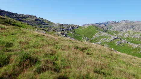 aerial shot of breathtaking mountain in cantabria, spain