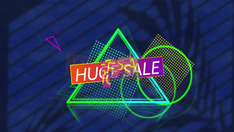 animation of huge sale text over shadows