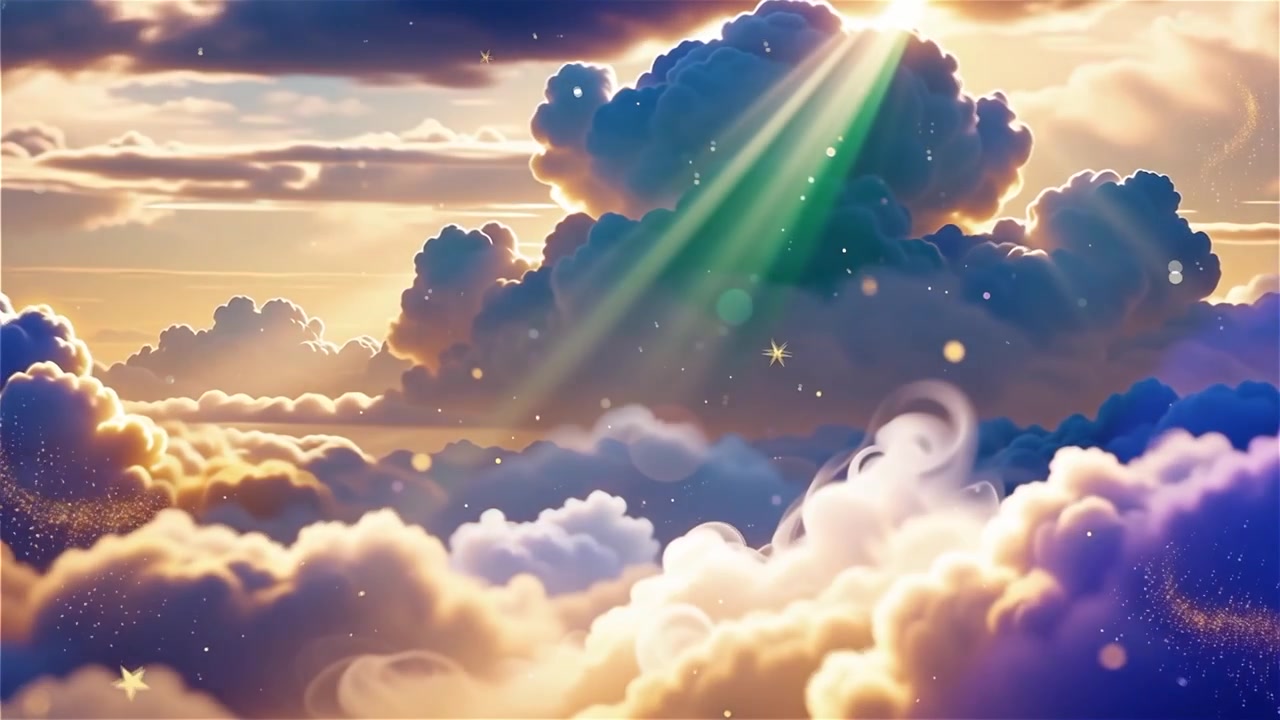 Christian Heavenly Light Worship Background