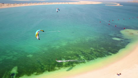 Aerial-view-Kite-Surfing