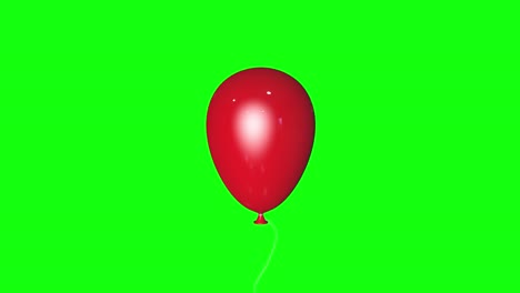 8 animaciones globo rojo flotando pantalla verde