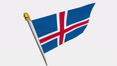 a loop video with an alpha channel of theiceland flagwith a transparent background.