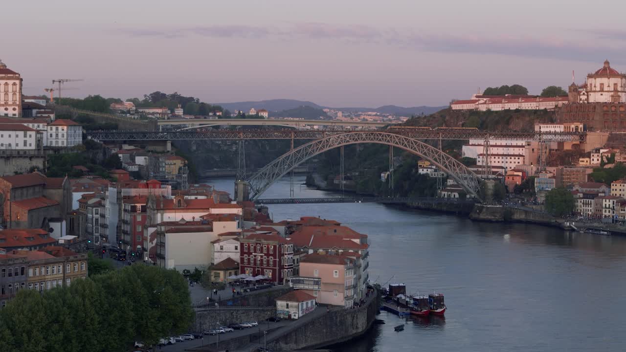 Luís I Bridge and more during summer evening, Portugal