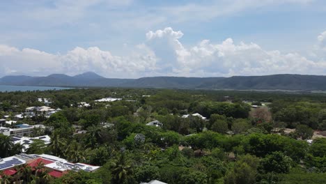 tropical north queensland town of port douglas and the rainforest-covered mountain ranges