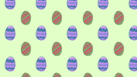 Animación-De-Huevos-De-Pascua-Sobre-Fondo-Verde