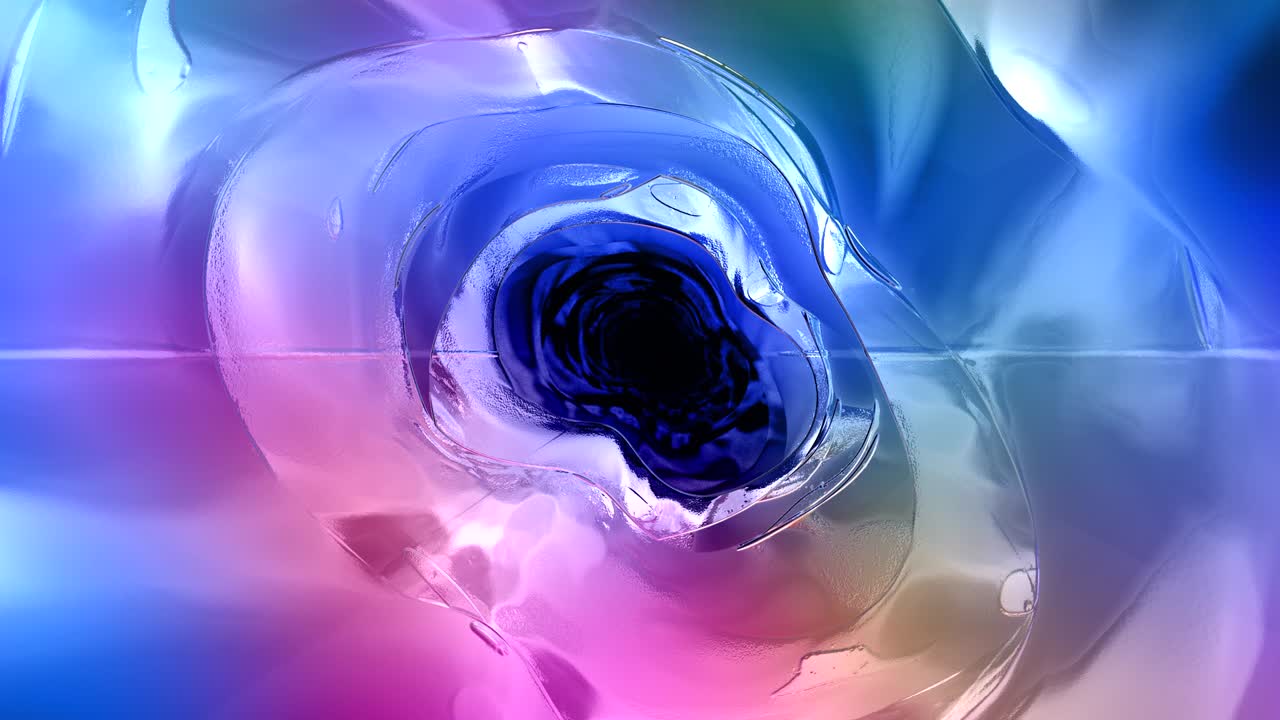 animación de formas abstractas multicolores con bucle de fluidos