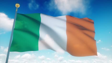 4k highly detailed flag of ireland loopable