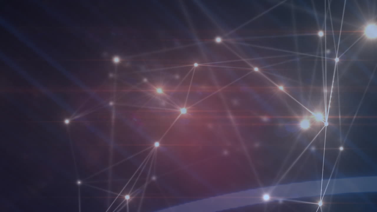 animación de redes de conexiones sobre un fondo negro