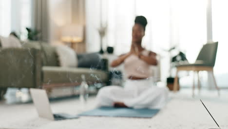 yoga, smoke and zen with a black woman