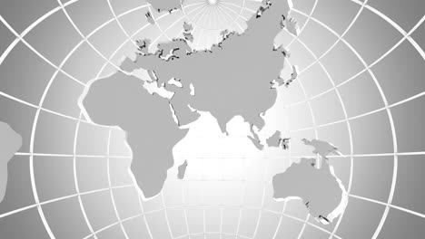 world map turns into a globe. a look inside