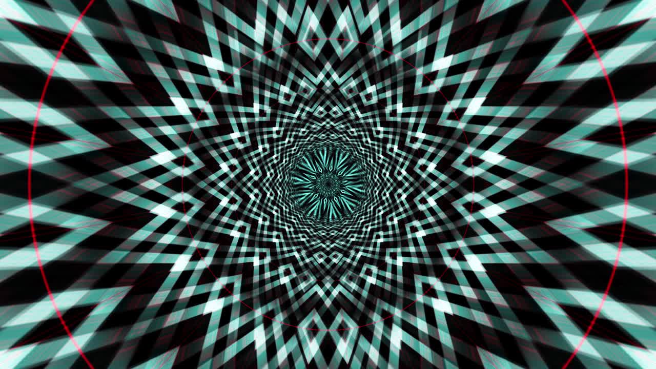 Abstract 4K VJ Loop Background Psychedelic Kaleidoscope visual loop fractal geometric shape pattern for concert, music video, events, title, intro, show, fashion, holiday, exhibition, LED, transition.