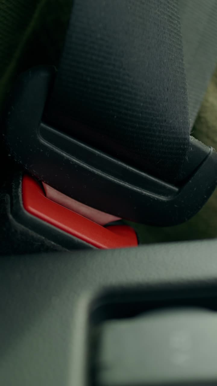 자동차 안전 벨트 버클 클로즈업