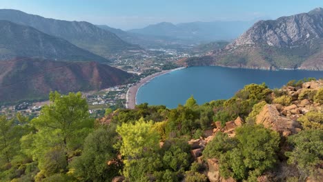 stunning aerial view of a turkish bay and coastal area
