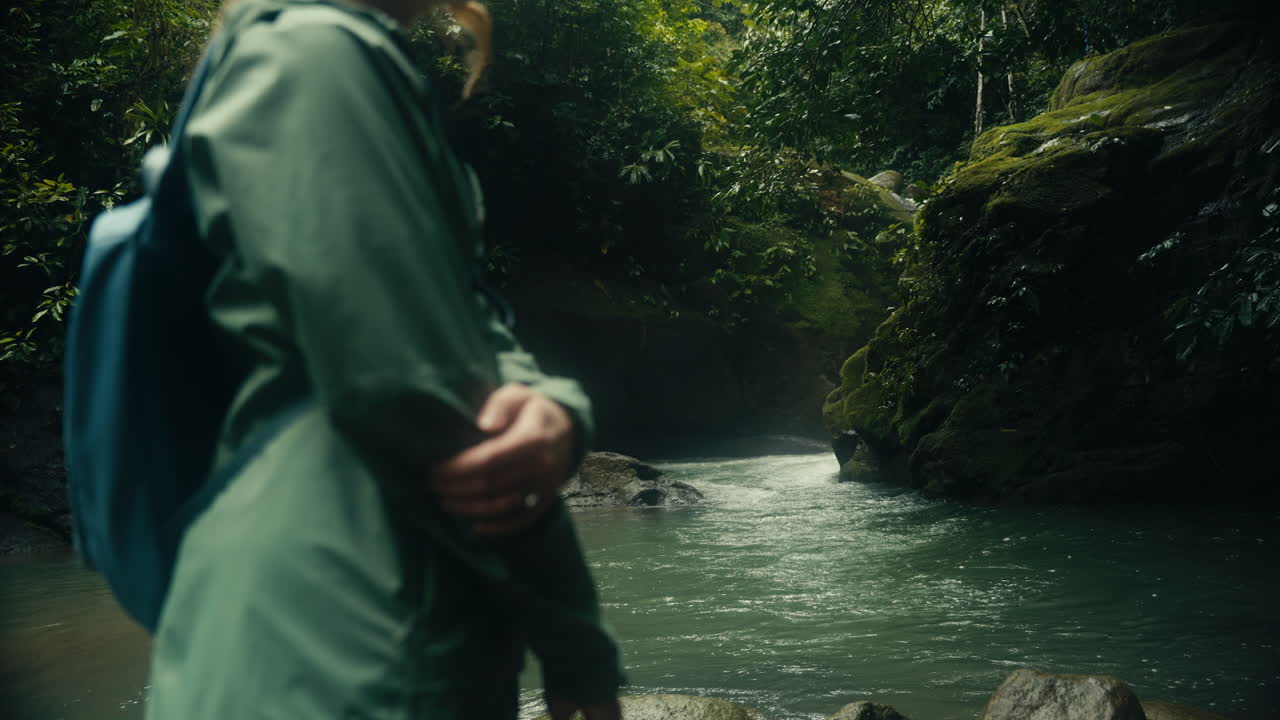 Woman in a Lush Forest