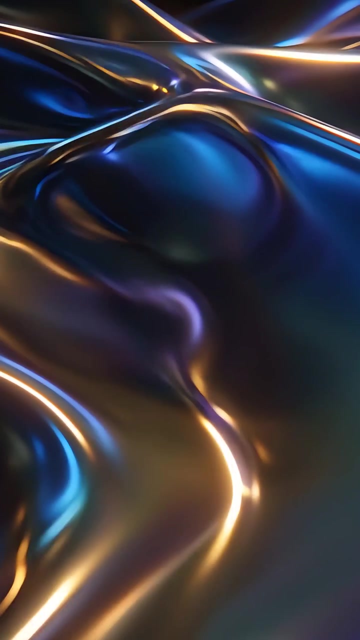 Abstrakt Metalliske Bølger Baggrund 4K