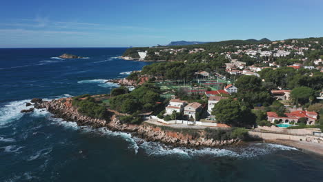 volando sobre un club de tenis bandol francia