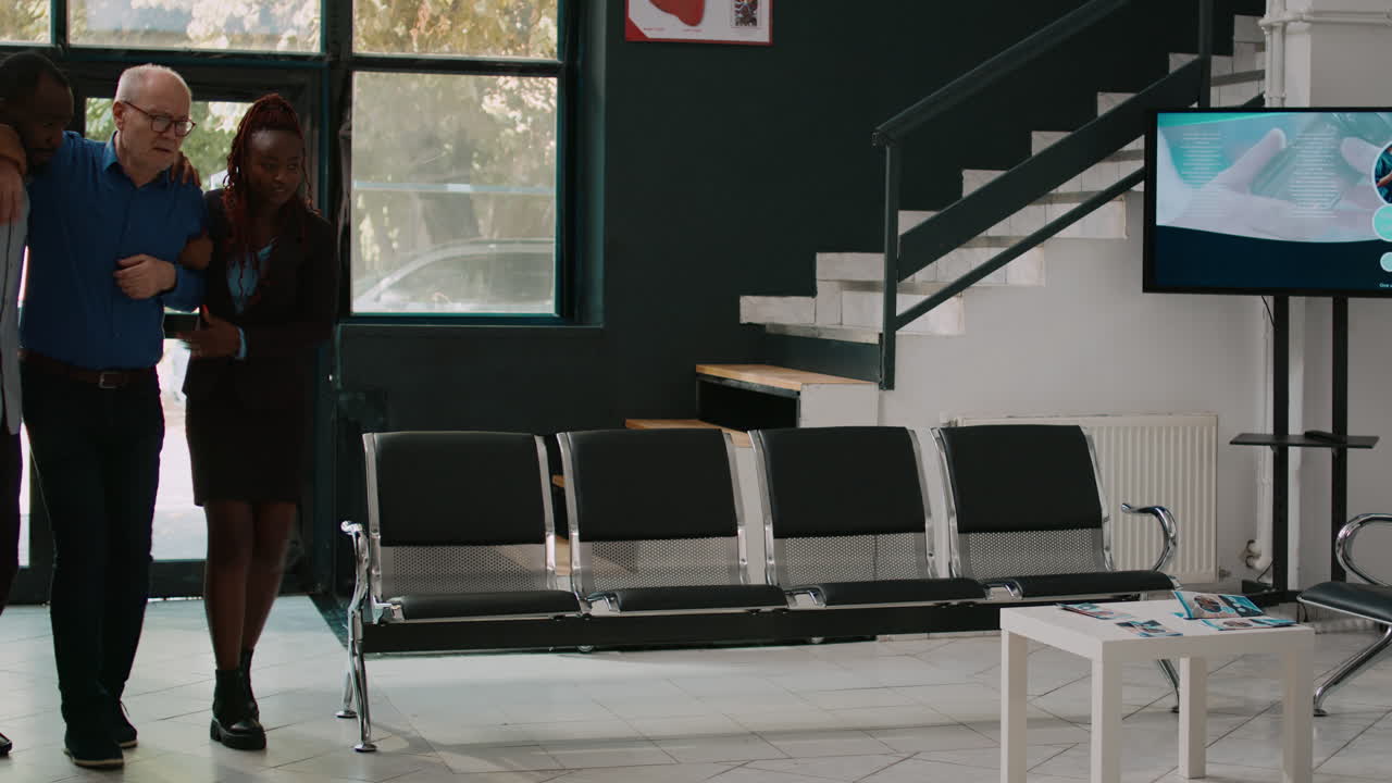 Old person feeling dizzy and dealing with heart problems