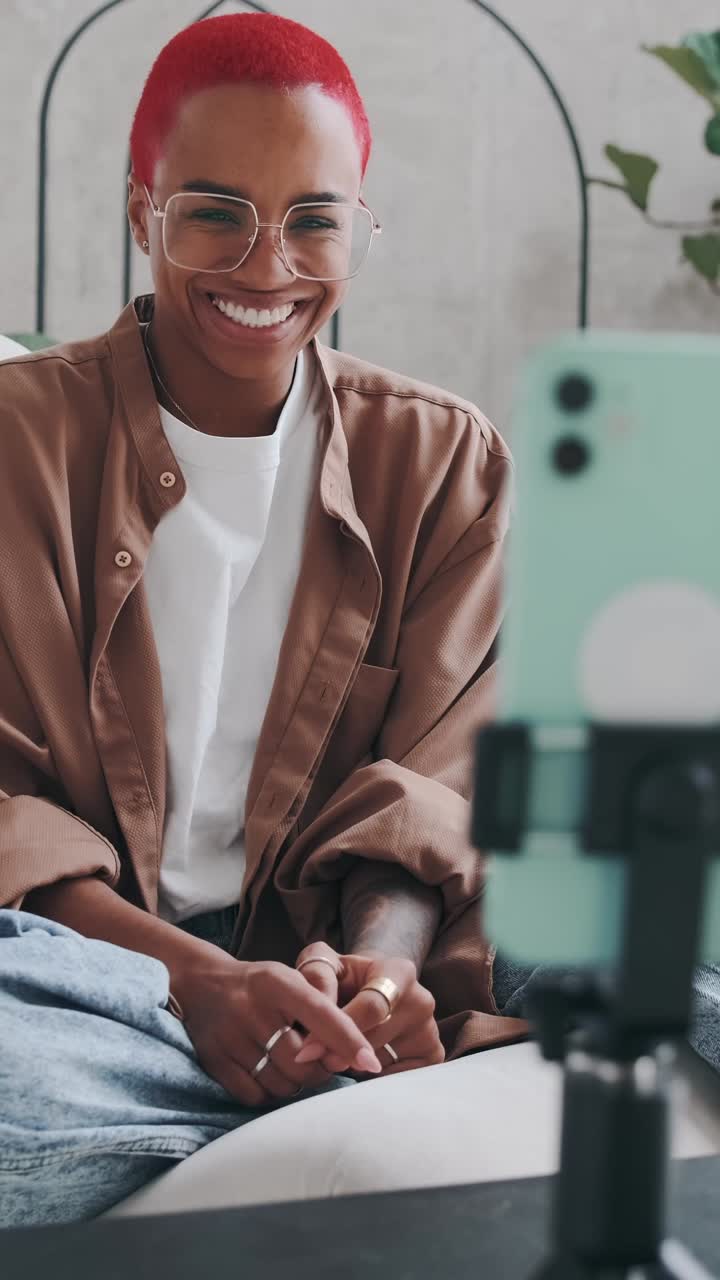 Joyful moments captured during a casual video session at home