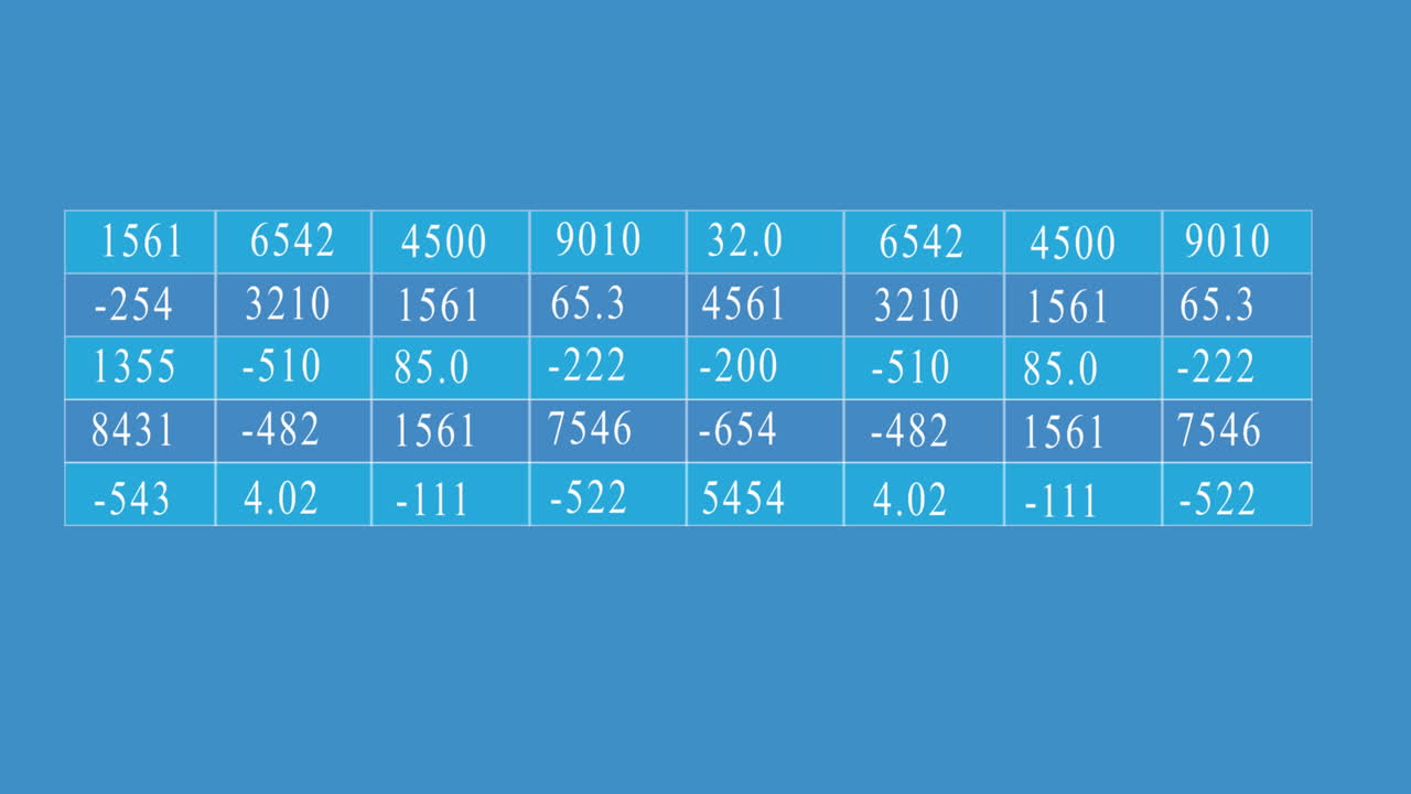 animación del procesamiento de datos contra un fondo azul con espacio de copia