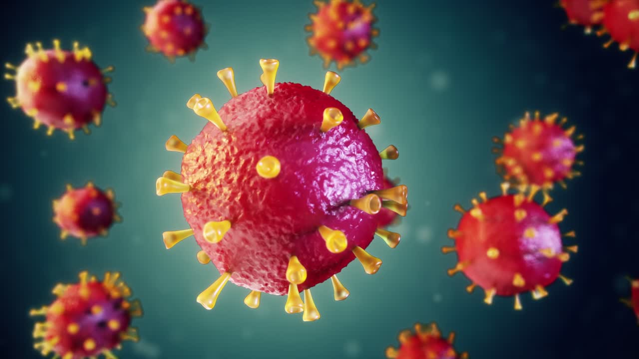 modelo 3d de un virus