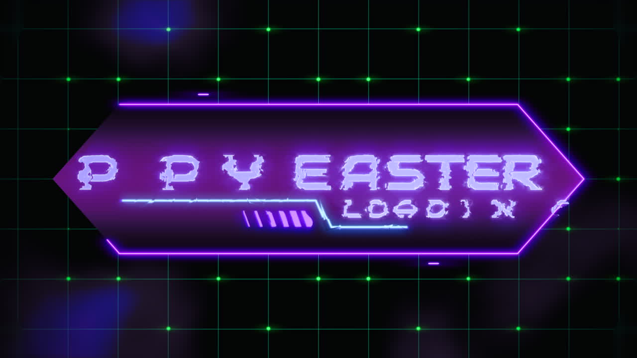 Exciting easter celebration Happy Easter loading neon sign