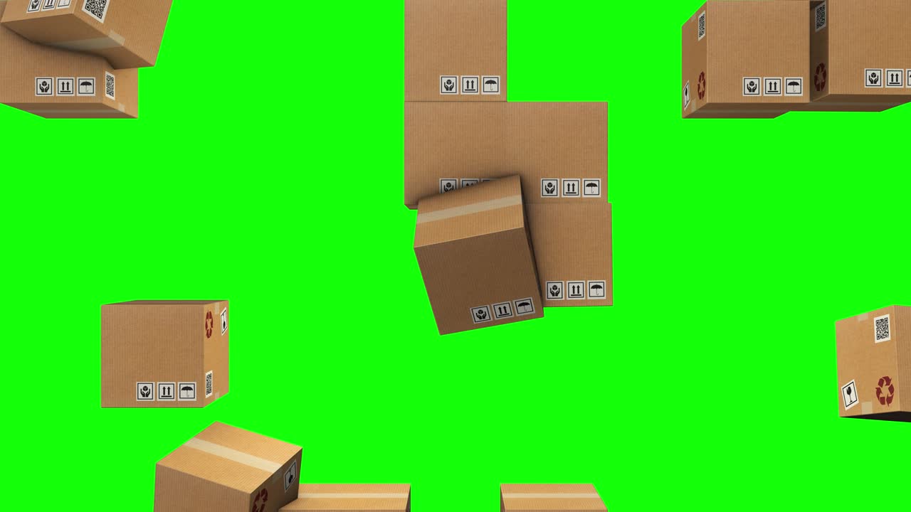 картонные коробки распроданы переход. доставка логистики идеи о электронной торговле. розничный маркетинг покупка продажа товаров онлайн. зеленый фон, ключ хромы