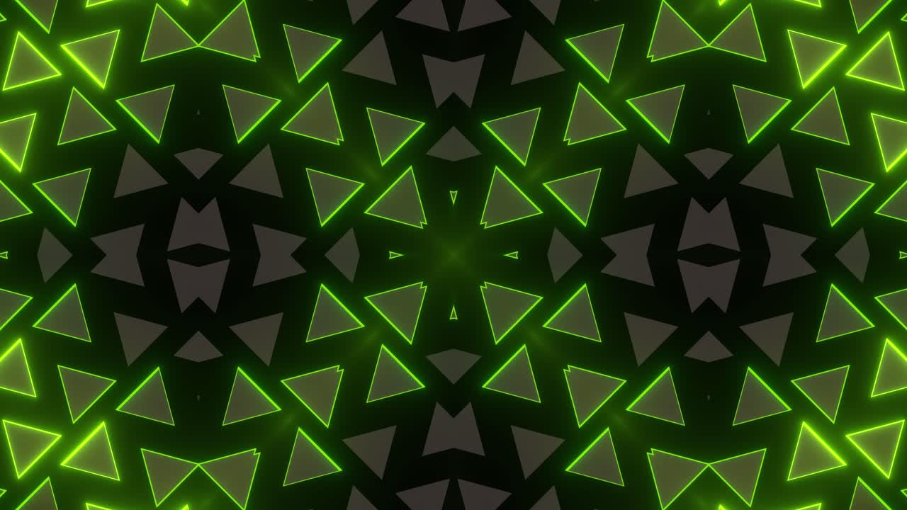 Neon Glowing Triangles Pattern