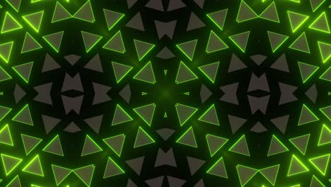 neon glowing triangles pattern