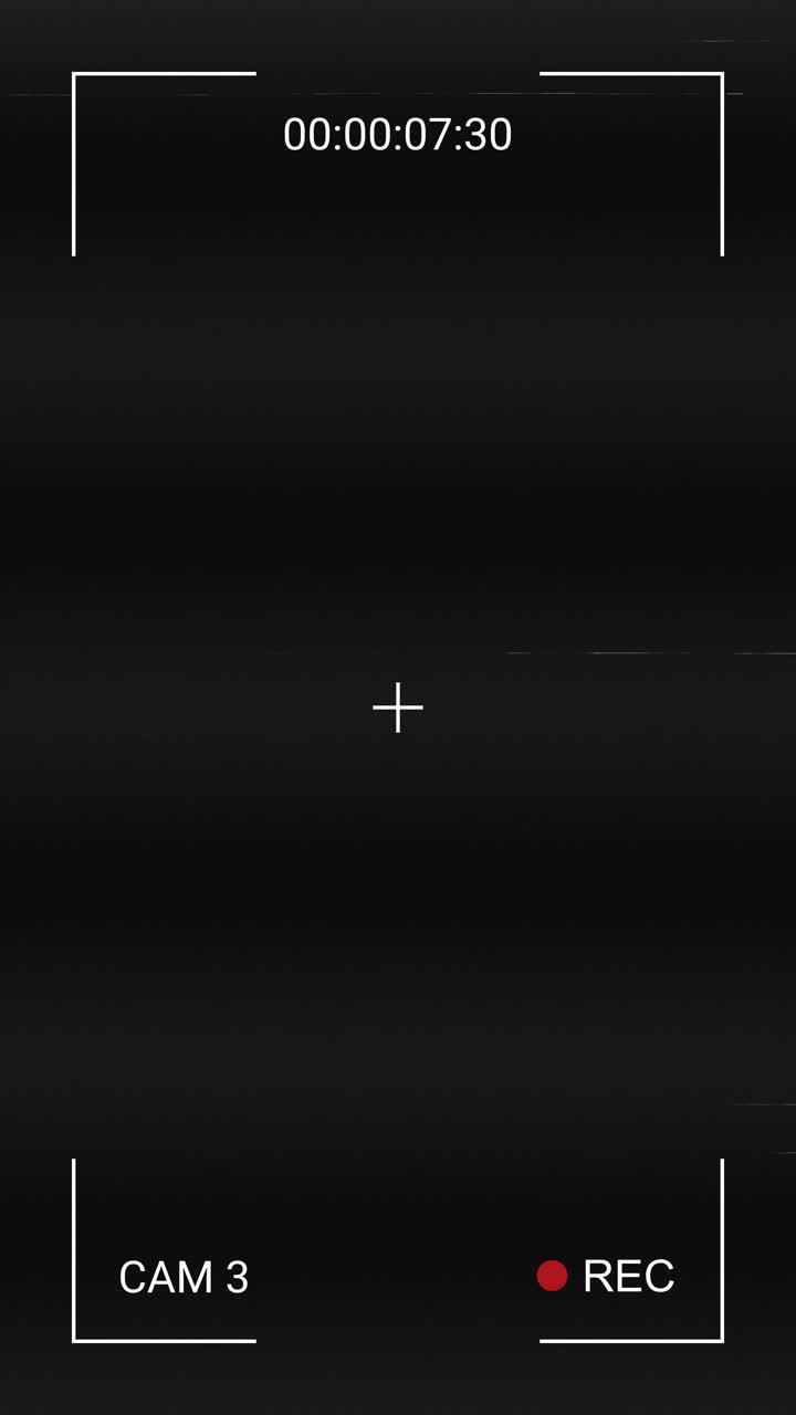 Security Camera Recording Interface with Glitch Effect