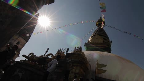 glide revealing swayambhunath temple