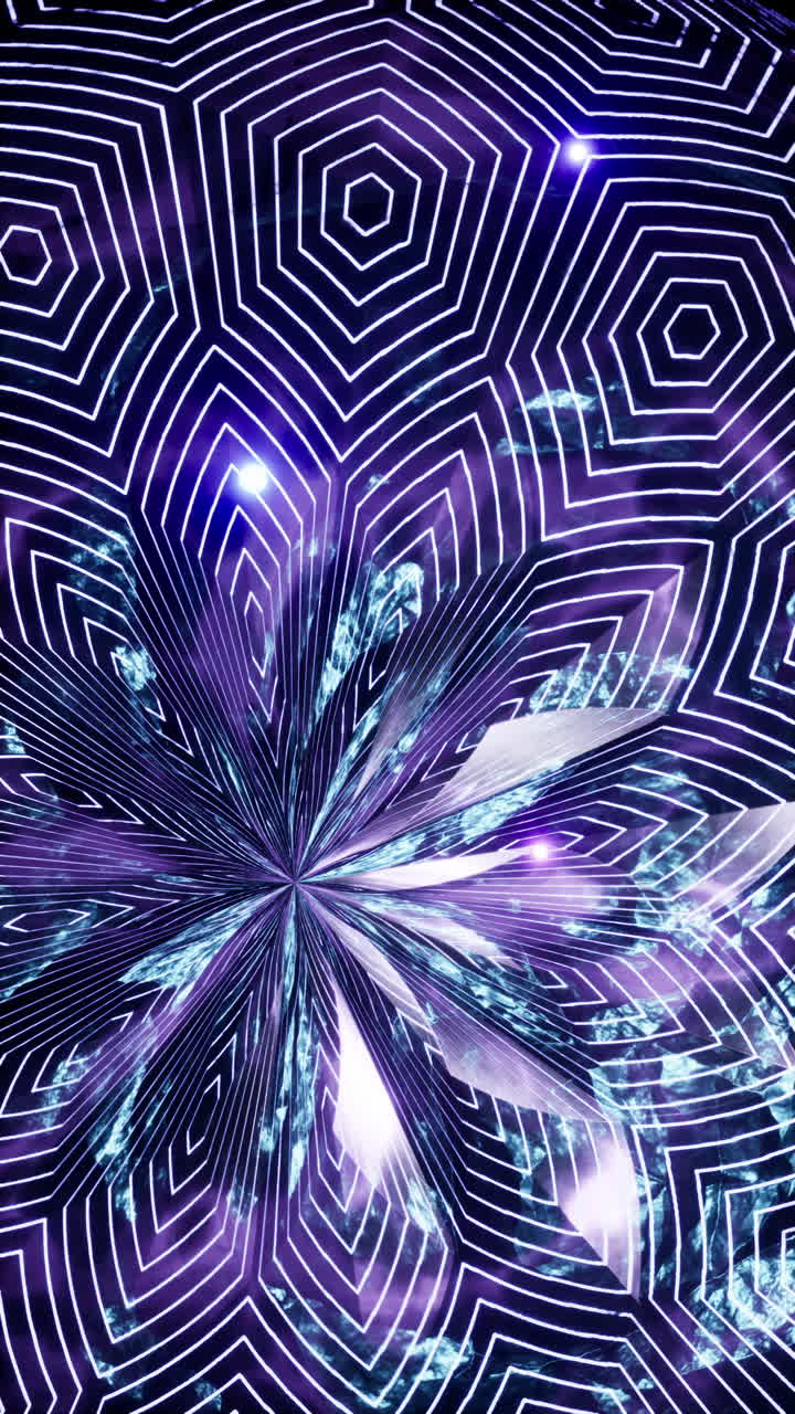 patrón geométrico abstracto con colores azules y púrpuras