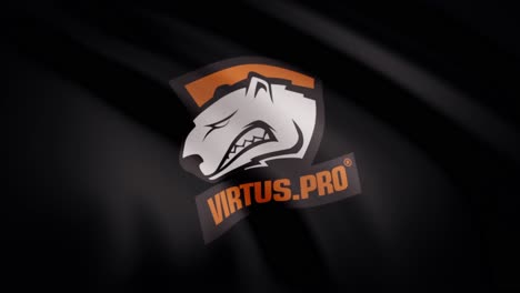 virtus.pro logo op een zwarte achtergrond