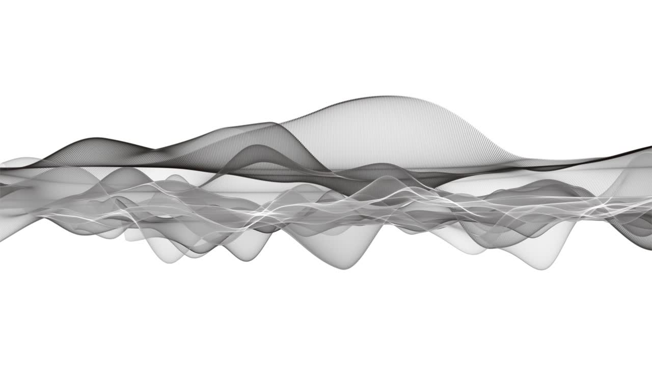 animação mágica com objeto de onda em câmera lenta, 4096x2304 loop 4k