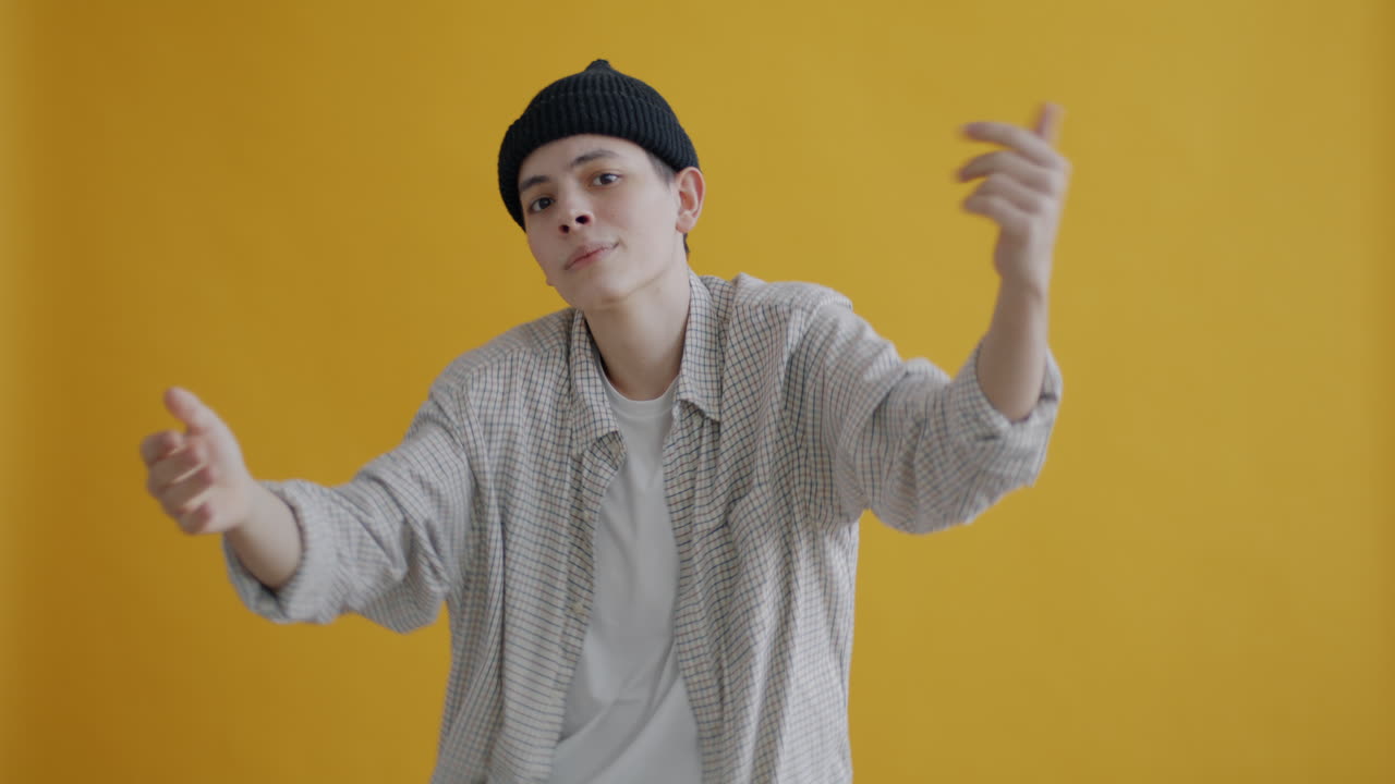 Teenager Dancing in Studio