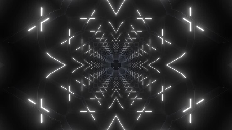 抽象的な輝く線 トンネル