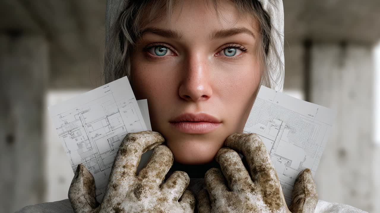 Architect with Blueprints