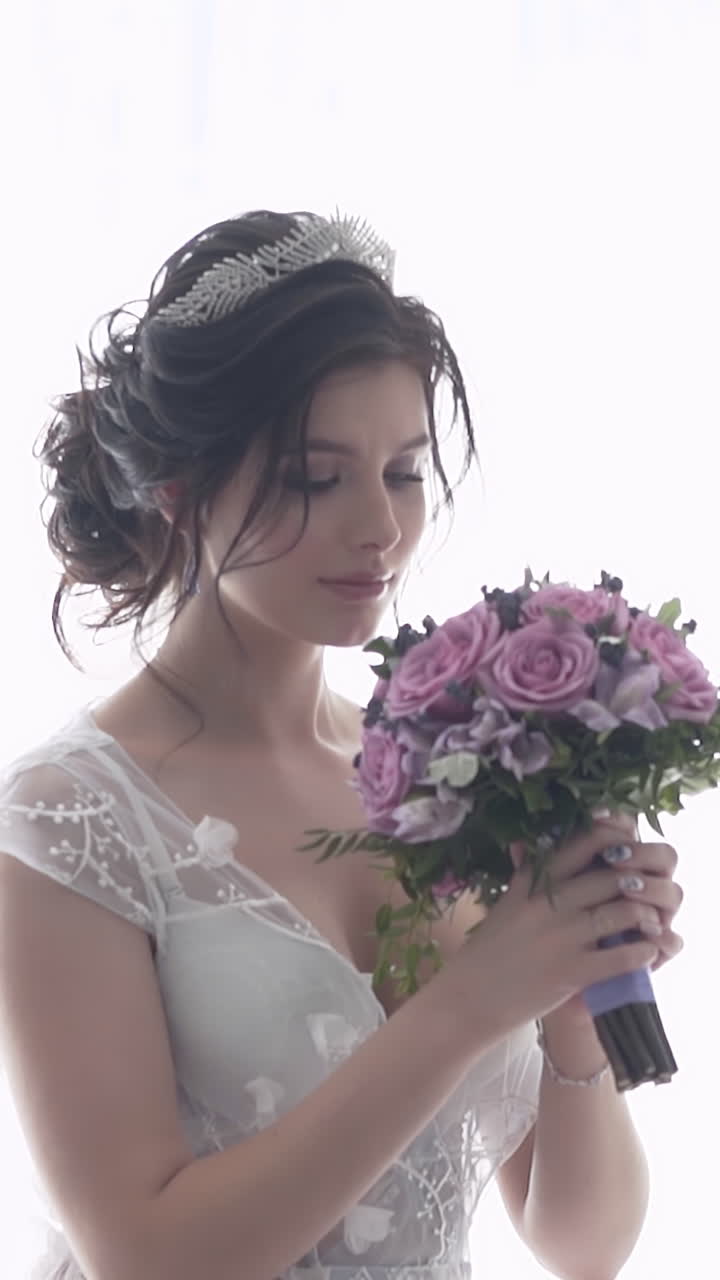 Sposa con il mazzo