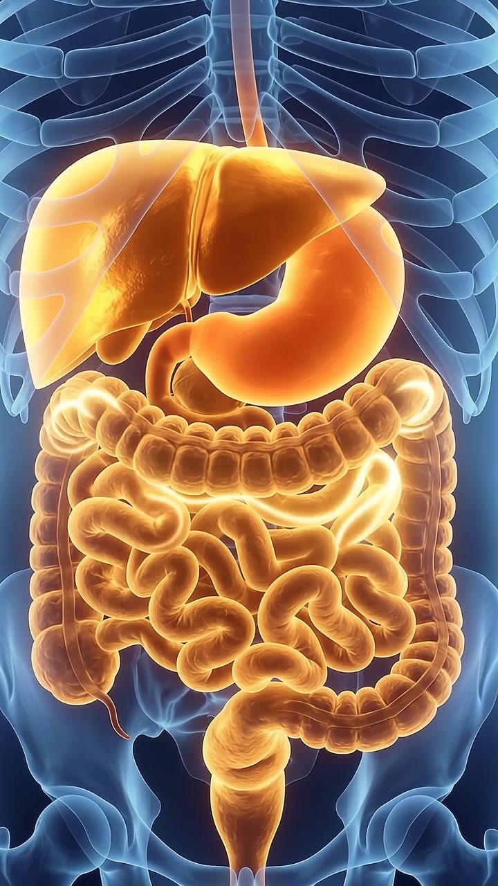 3D Medical Animation of Human Digestive System Anatomy