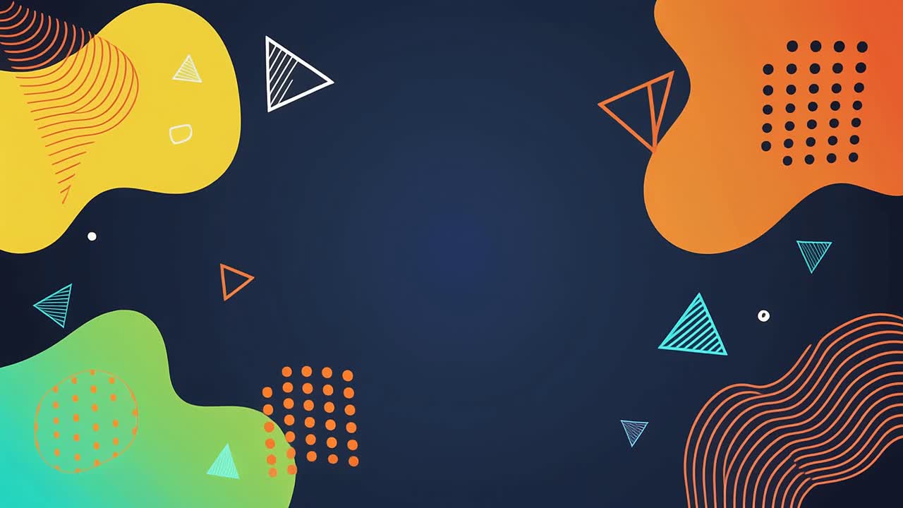 Colorful Abstract Motion Graphics Background with Geometric Shapes