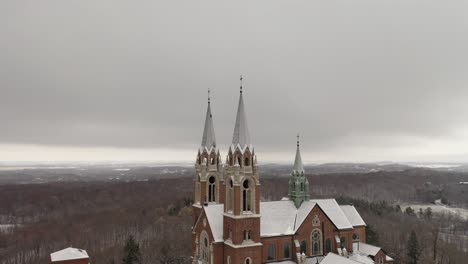 Cinematic-Aerial-View-of-Historic-Holy-Hill