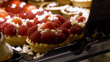 Close-up-of-desserts-in-display