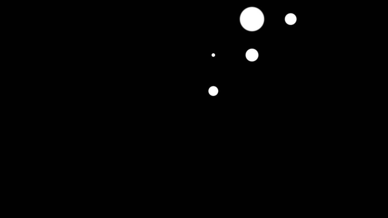 puntos blancos sin costuras de medio tono aparecen y desaparecen al azar en movimiento en fondo negro