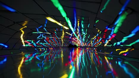 vibrant neon tunnel
